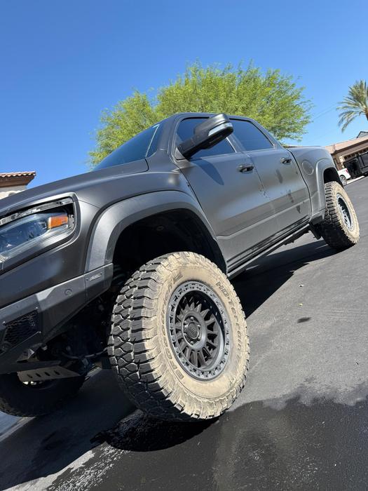 Lifted grey GMC Sierra full side profile washed and sealed in Las Vegas